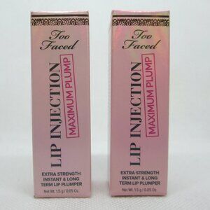 Too Faced Lip Injection Extra Strength Instant & Long Term Lip Plumper, lot of 2